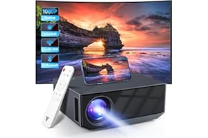 Projector with WiFi and Bluetooth,Wielio Portable Mini Projector,Native Full HD 1080P Outdoor Movie Projector,Smart Projector Compatible with Android/iOS/Windows/TV Stick/HDMI/USB