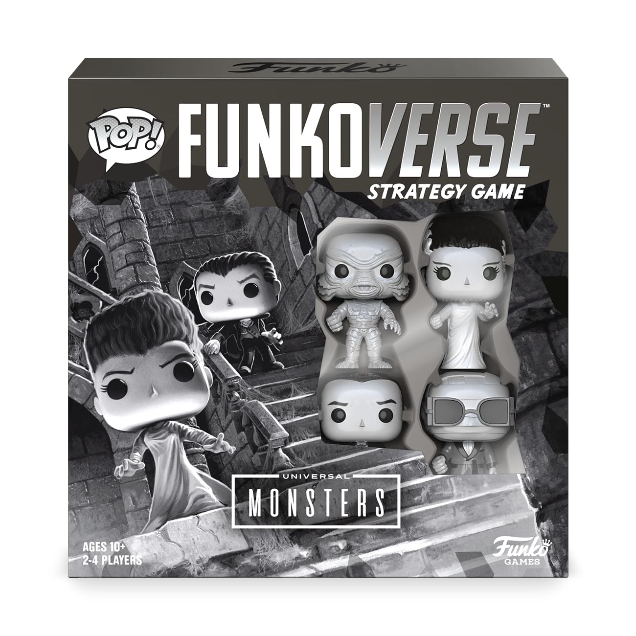 Funkoverse Universal Monsters Strategy Board Game for 2-4 Players - Includes 4 Funko POP! Figures