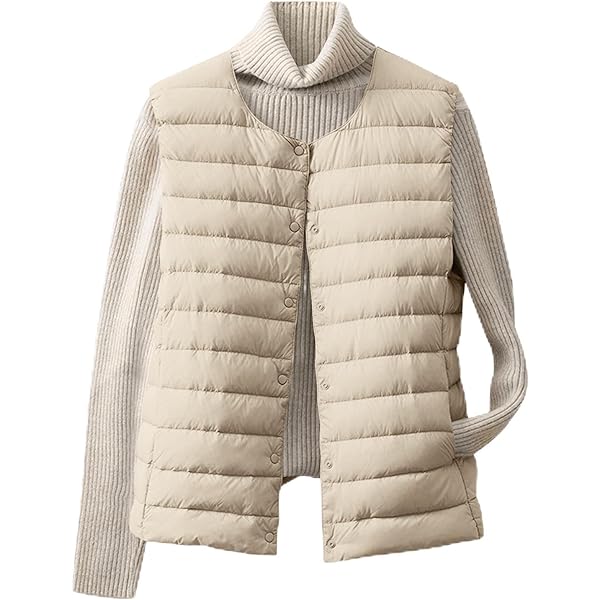 Amazon.com: Chickle Women's Collarless Lightweight Gilet Quilted
