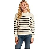 Majdan Womens Oversized Striped Sweater Crew Neck Long Sleeve Ribbed Knit Pullover Fall Casual Daily Wear 2025