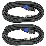 MCSPROAUDIO 12 Gauge Speaker Cables 2 Cable Pack