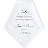 Son in Law Wedding Gift | Personalized Wedding Handkerchief Gift for Son in Law | Gift from Mother in Law, in Laws