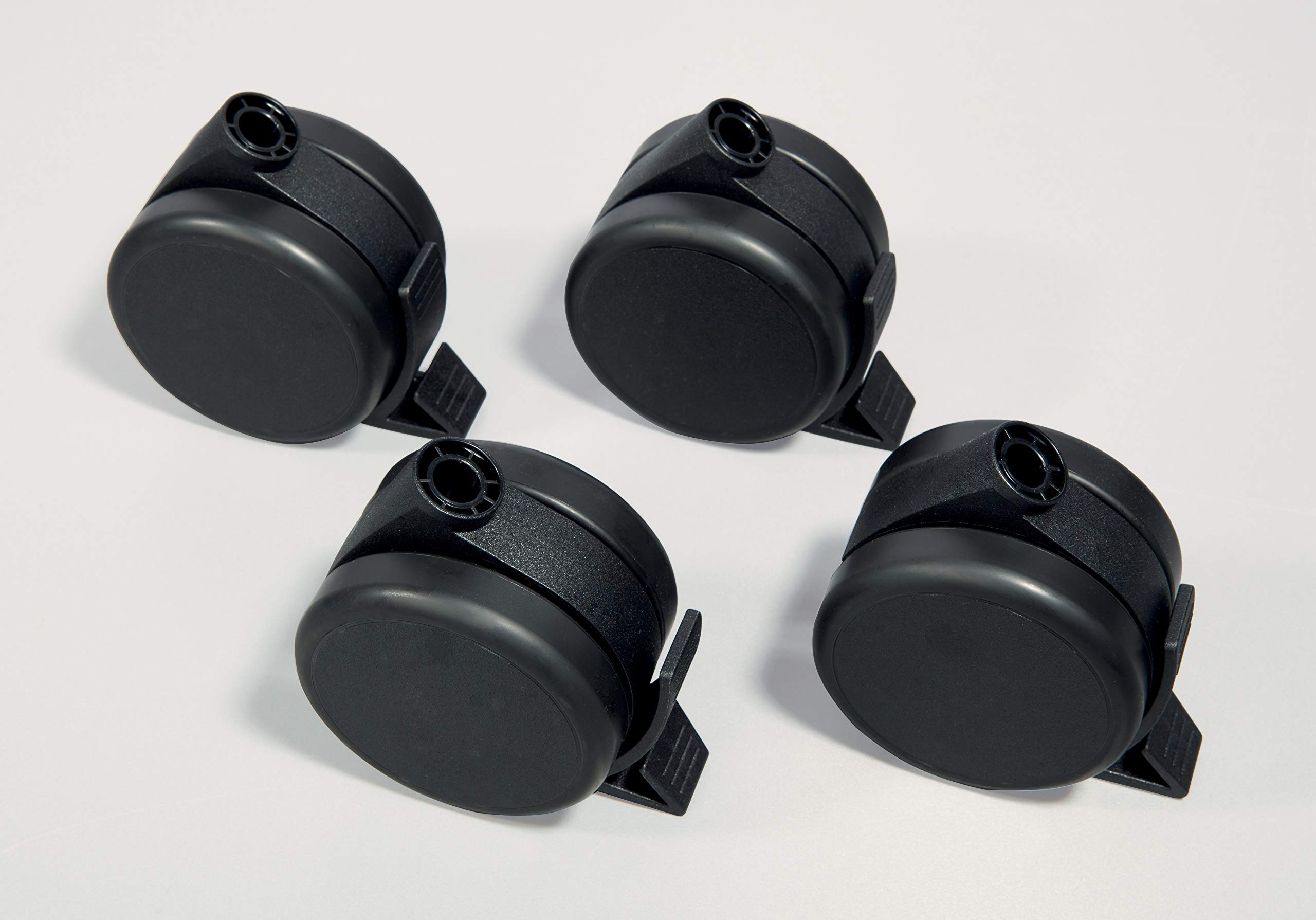 SIGEL MU051 Castors for the Meet up stand, Ø 7,5 cm, to roll across hard and soft floors, Black, 4 Pieces