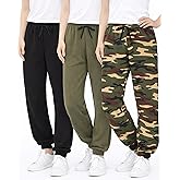 Sweet Hearts Girls Sweatpants - 3 Pack Super Soft Performance Jogger Girls Pants: Made in USA (Sizes 5-18)