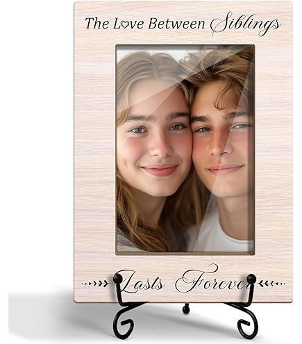 Brothers and Sisters 4枚組 Amazon.com - Brother & Sister Wood Photo Frame for Siblings - 4x6