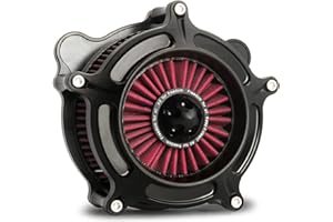 TOPRAMETAL For harley air cleaner filter Sportster Softail Touring street road king glide Dyna for harley davidson air intake filters (OPS Black - Red Filter, B-For Softail/Dyna 93-15 ，Touring 01-07)