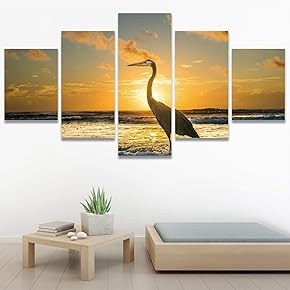 SIGNWIN 5 Panel Canvas Wall Art Modern Art...