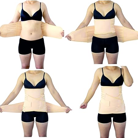 TAKIT 3 In 1 Rückbildungsunterstützende Bauchbinde - Neue Größe 2018 - Figurformendes Bauchband Nach Der Geburt Für Bauch, Ta