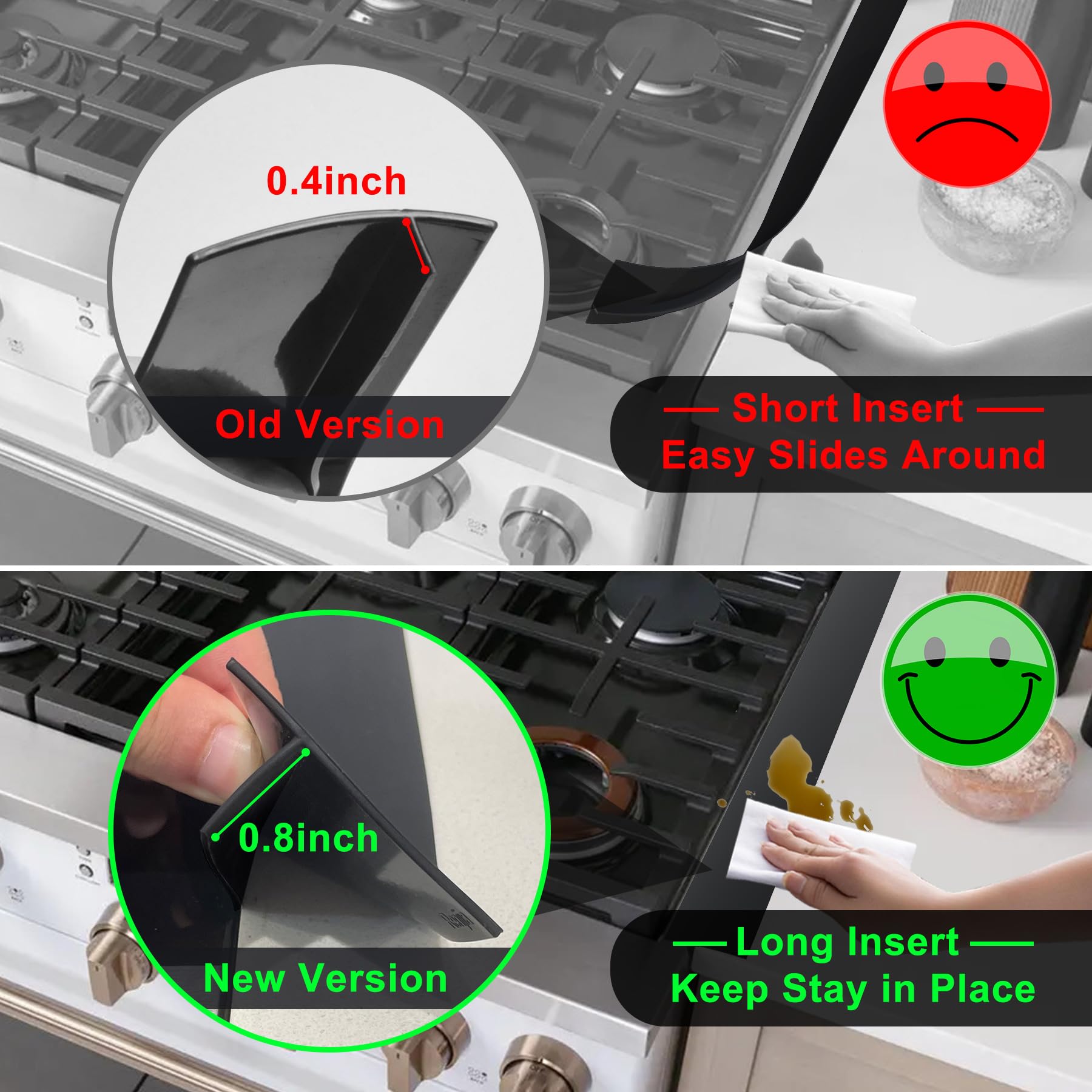 Silicone Stove Counter Gap Cover / Filler by Kindga 25