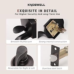 KNOBWELL Front Door Handle, Single Cylinder Front