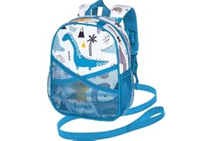 CCJPX Toddler Backpack with Leash, 9.5" Baby Boys Dinosaur Safety Harness Leashes Small Bag