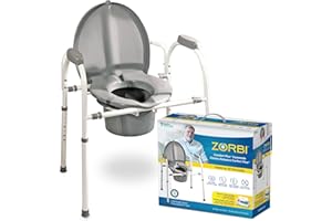 MedPro Comfort Plus - 3-in-1 Bedside Commode, Toilet Safety Frame, and Raised Toilet Seat - Extra Wide Ergonomic Design, Adju