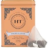 Harney &amp; Sons HT Peaches &amp; Ginger Black Tea, 20 Sachets in Tin | Black tea with sweet peach flavor and spicy ginger notes; enjoy this fragrant, fruity tea hot or iced