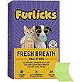 Furlicks Fresh Breath Oral Strips for Dogs & Cats | Natural Spearmint & Thymol for Easy and Convenient, All-Natural Oral Care (30 Oral Dissolving Strips)