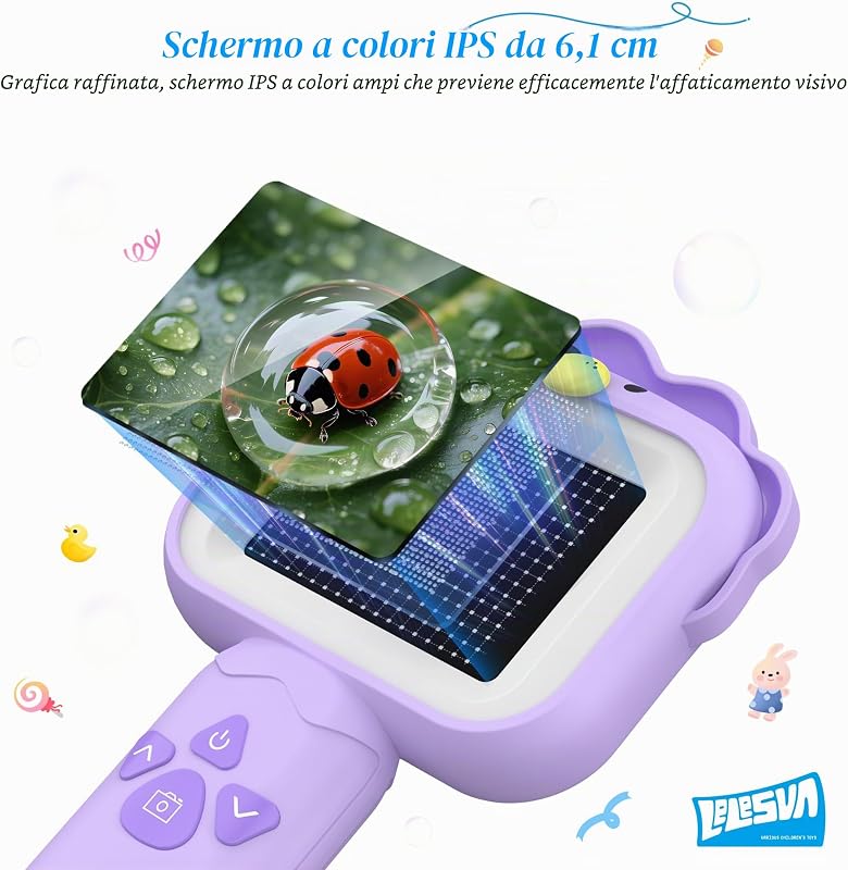 Microscopi per bambini, mini microscopio tascabile portatile per bambini piccoli, giocattoli educativi scientifici per regali di compleanno di Natale per bambini di 3 4 5 6 7 8 9 10 anni (leone)