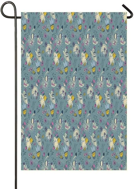 AMECAT - Bandera de jardín para exteriores, diseño colorido, decoración