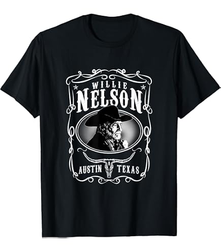Amazon.com: Official Willie Nelson Bandana T-Shirt : Clothing