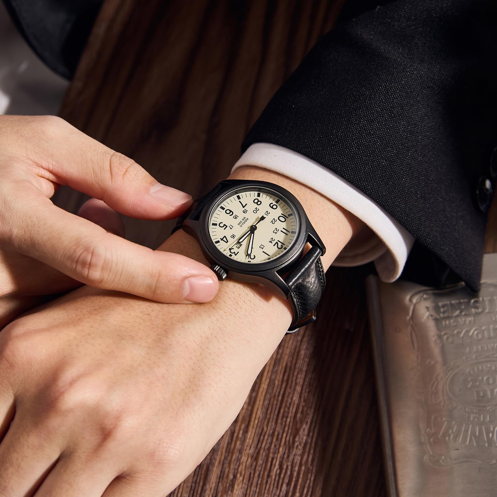 Getalia Italian leather Watch Band Tuscany Natural Vegetable-Tanned Full Grain Genuine Leather,18mm 19mm 20mm 21mm 22mm Quick Release Replacement Watch Straps for Men and Women Thick and Soft