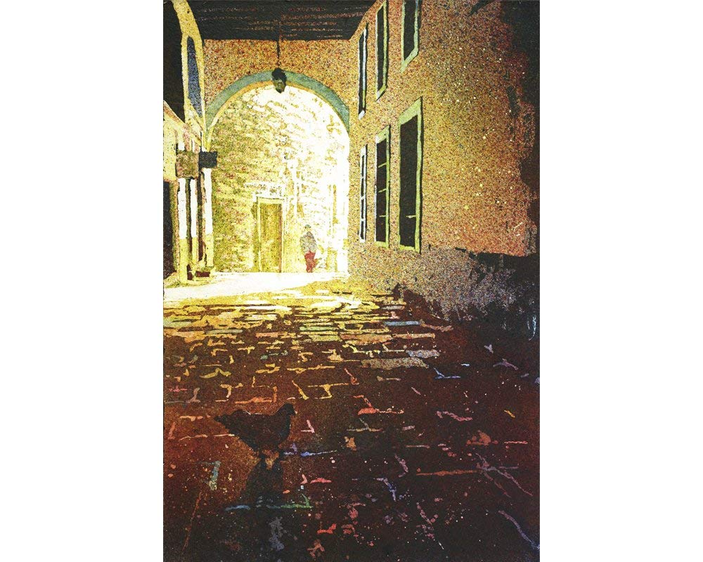 Amazon Com Fine Art Original Watercolor Painting Of Chicken And Alleyway In The Unesco World Heritage City Of Guanajuato Mexico Print Handmade