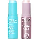 TULA Skin Care Glow & Get It Cooling & Brightening Eye Balm 0.35 oz + Pink 'Spresso Energizing Eye Balm 0.35 oz, 2 Piece Set