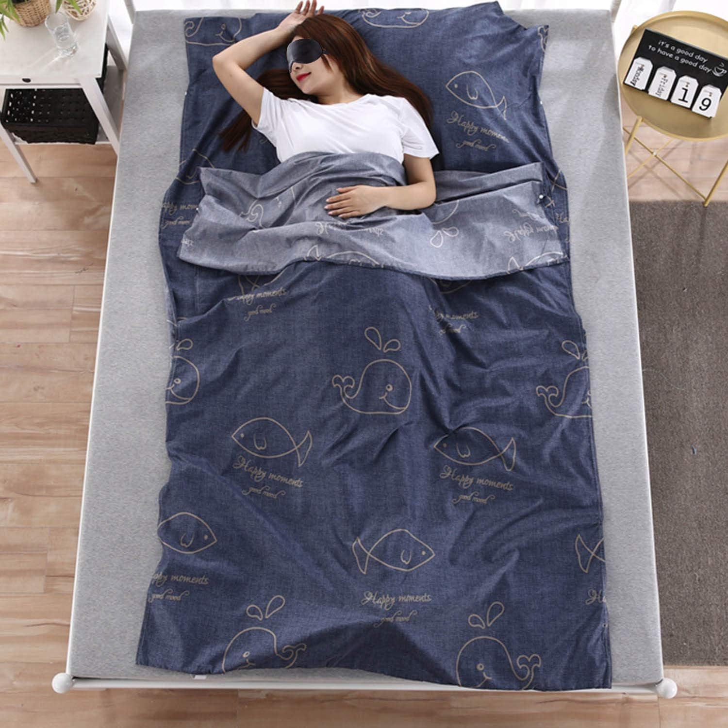 Camping Sleeping Bag Liner Travel Sheet Lightweight Portable Clean Bed