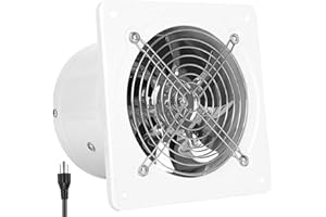 Fepinc Exhaust Fan with Plug, 12 inch 1560CFM Through-the-Wall Ventilation Fan with Light Weight Pure Copper Motor, for Laund