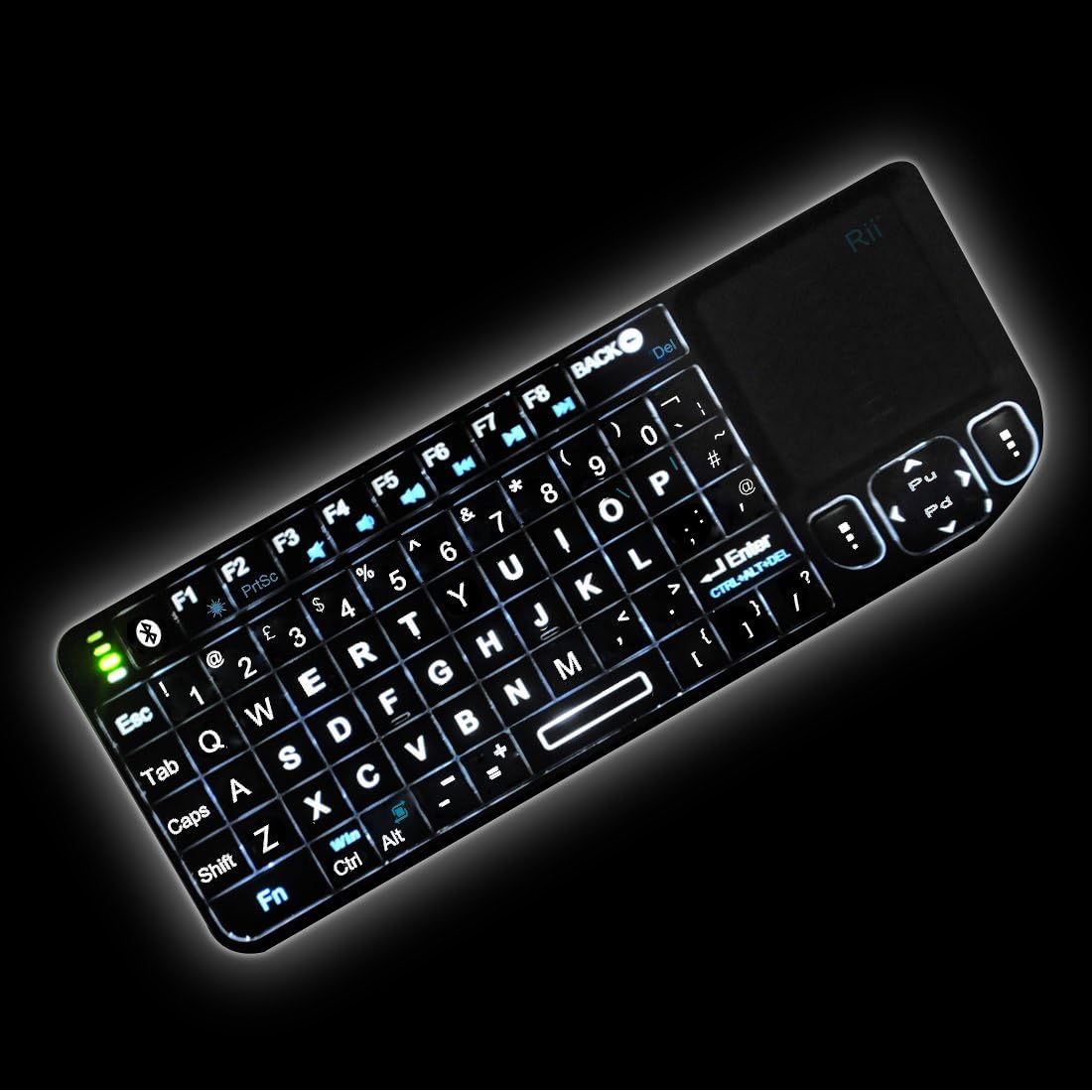 Portable Mini Wireless Bluetooth Version Keyboard With Touchpad Mouse Laser Pointer And Backlit Led Kodi Xmbc Rechargable Keyboard Black Uk Layout Amazon Co Uk Computers Accessories