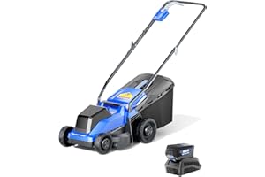 Wild Badger Power 40V 14″ Cordless Lawn Mower Brushless,5,445 sq ft/0.125 ac,1×4.0Ah Battery & Fast Charger, 5-Position Height,for Townhomes & Small Yards