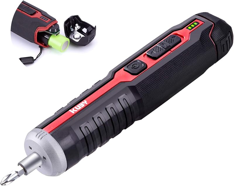 Ikuby 4V Cordless Electric Screwdriver 2000mAh Removable Battery Circuit Sensing