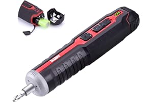 Ikuby Electric Screwdriver Built-in Rechargeable&Removable Li-Ion Battery 4V Cordless Screwdriver with Non-Contact Sensor Tec