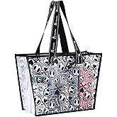 Tokidoki Large Clear Tote Bag, Cute PVC Plastic Shoulder Handbag with Metal Button for Work, Concert and Sports, Travel