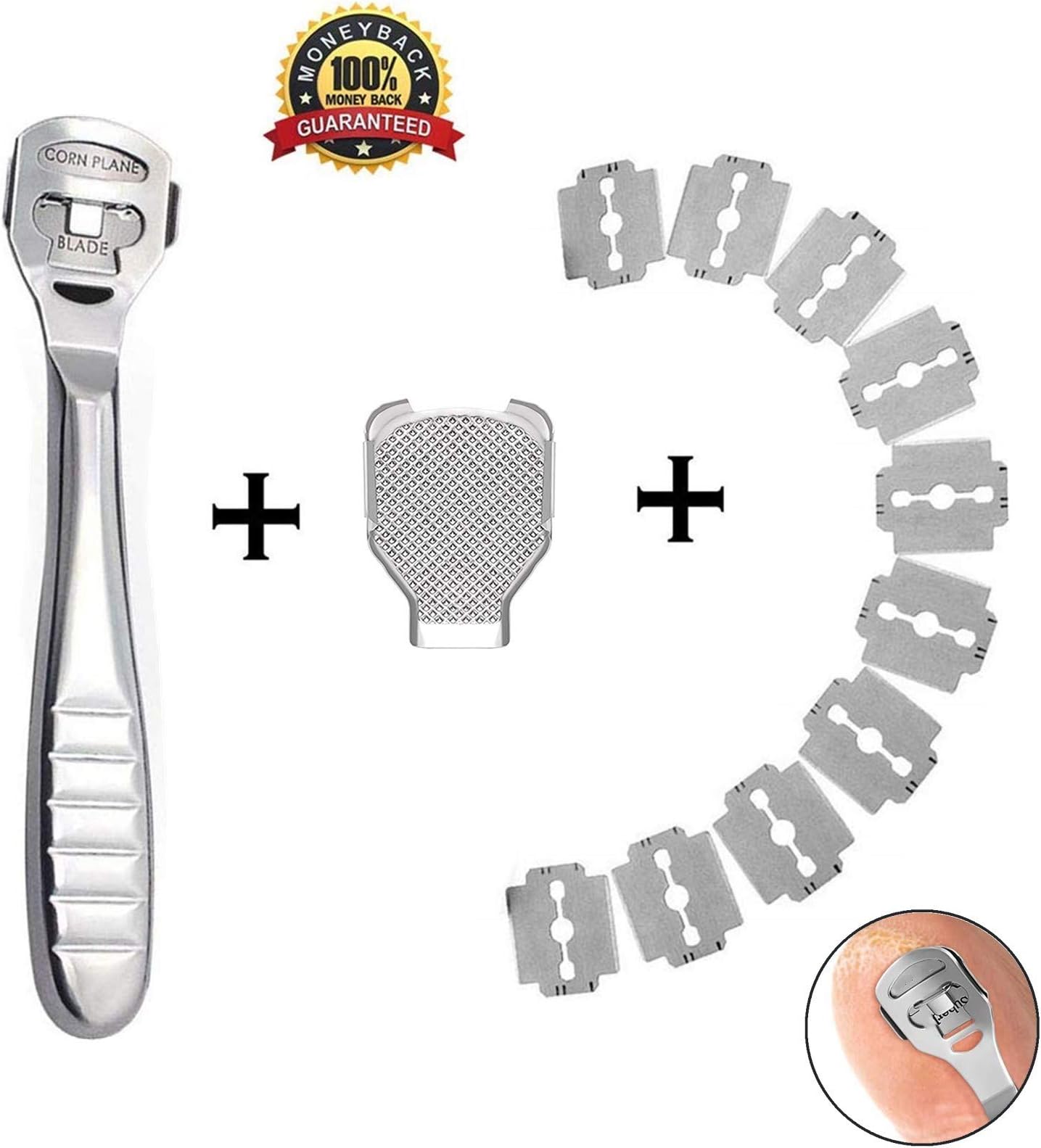 Foot Scraper,Foot Files,Stainless Steel Foot Hand Care Pedicure Dead Hard Skin Remover Hand Foot Files for Foot Hand Caring,Removing Solid,Cracked Skin (1pack)