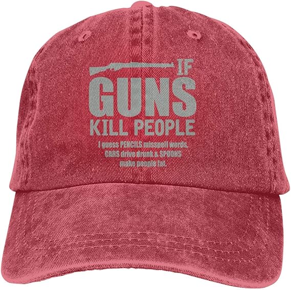 Amazon 銃が人々を殺すならば 男性の女性のための野球帽 皮肉な保守的な権利メンズコットン調整可能なジーンズキャップ帽子 キャップ 通販