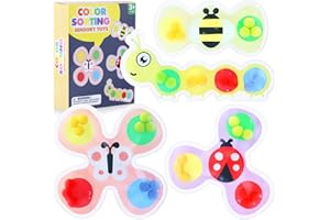 4 Pack Color Sorting Toys for Toddlers, Color Sorting Sensory Toys for Autism & Fine Motor Skills, Montessori Toys for 3+ Yea