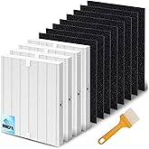 HIHEPA AP-1512HH Replacement Filter Compatible with Coway Airmerga AP1512HH and 200M Air Purifier(4 True Hepa Filter+8 Carbon Filter+1 Cleaning Brush)