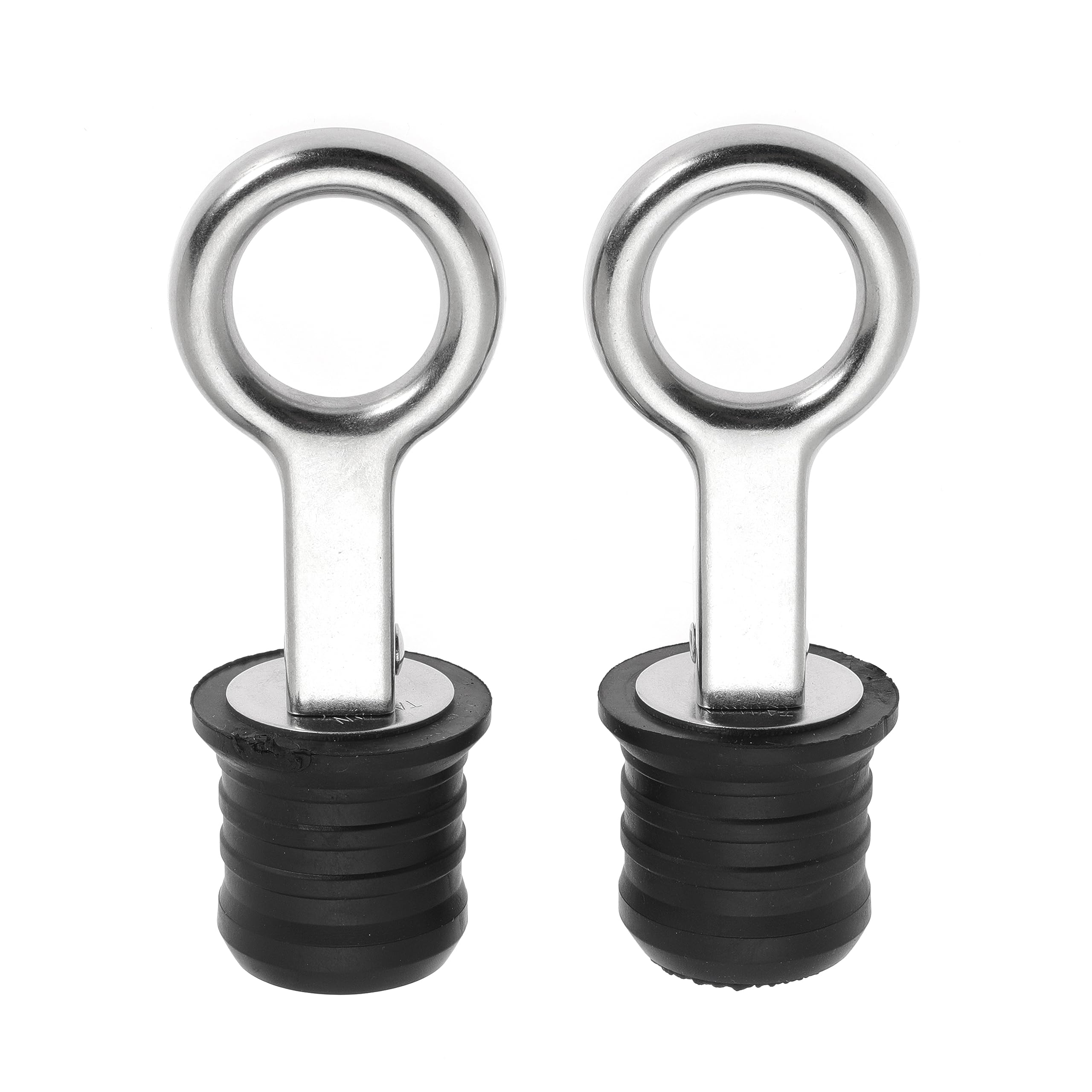 Photo 1 of Nayciiy 2 Pcs Boat Drain Plugs with Brass/Stainless Steel Handle Marine Twist Plug Accessories (Stainless Steel, 1.25 inch)