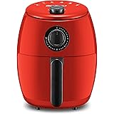 Elite Gourmet EAF-0201R Personal 2.1 Qt. Compact Space Saving Electric Hot Air Fryer Oil-Less Healthy Cooker, Timer & Tempera
