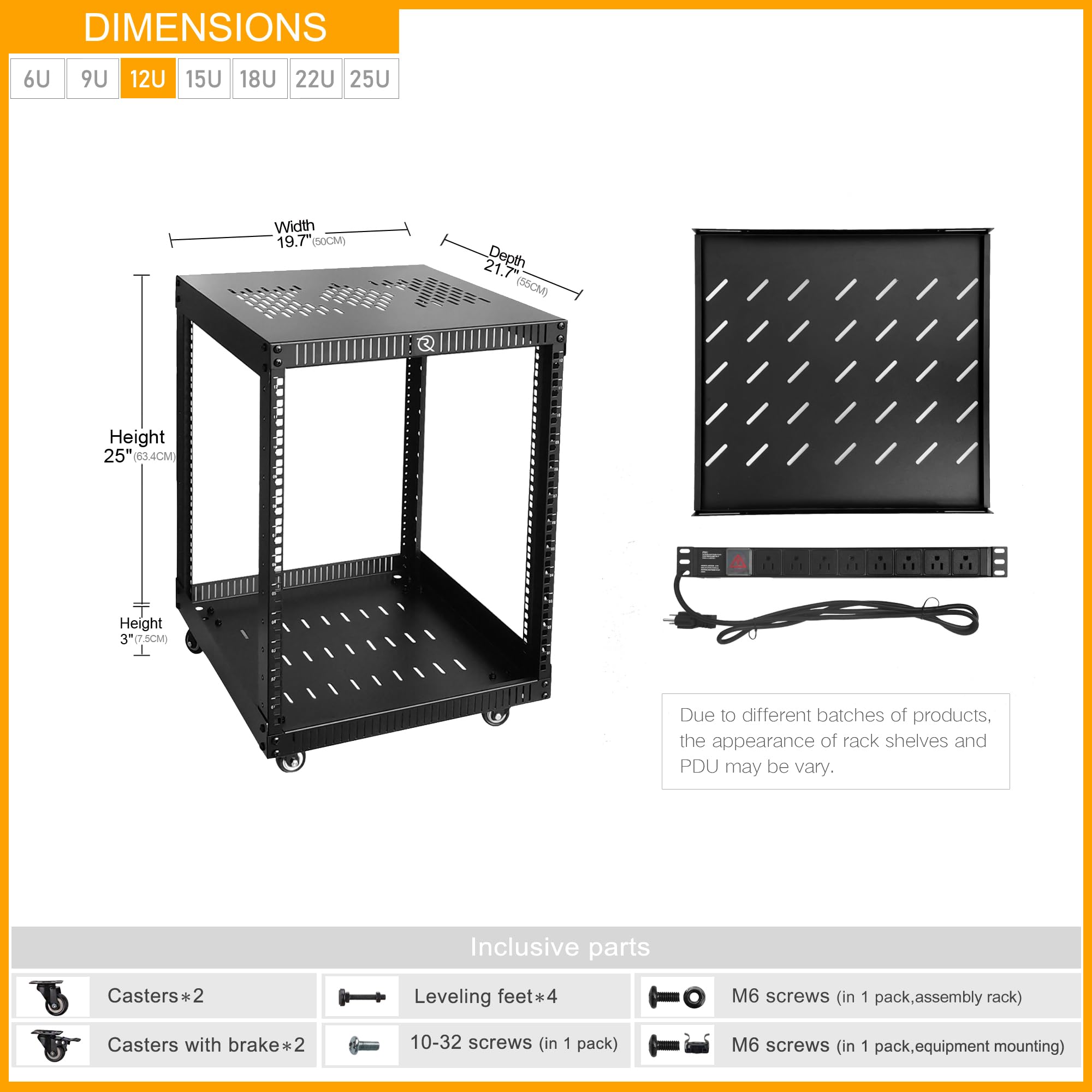 Mua RIVECO 12U Network Rack with Reinforced Top Cover - 4 Post Floor ...