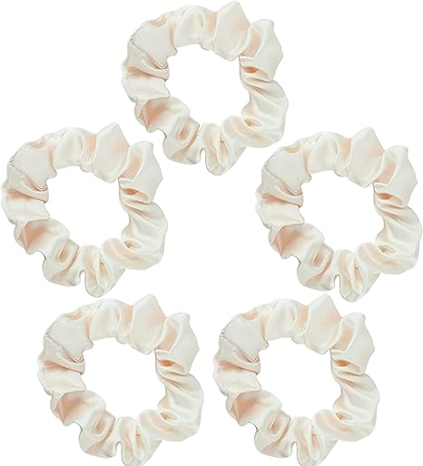 Kitsch Satin Scrunchies For Hair 5 Pack Satin Hair Ties For