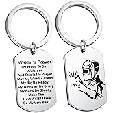 Welder's Prayer Dog Tag Keychain