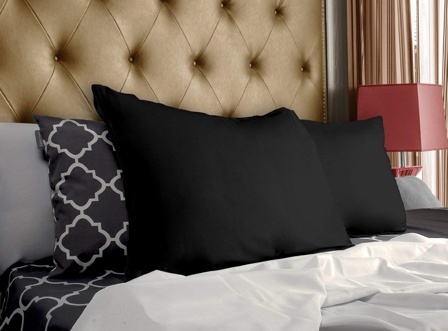 Bamboo Pillow Covers 2 Piece Zippered King Size Pillow Cases