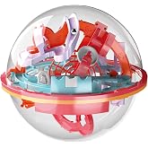 Carlerait 3D Maze Ball 6.77in Labyrinth Puzzle Ball 118 Obstacles | Brain Teaser Game, Educational Toy, Interactive Maze Sphere Game