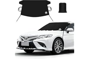 CLAWSCOVER Windshield Cover for Ice and Snow,Heavy Duty 600D Oxford Fabric,Snow Windshield Cover for Car, Sedan,Trucks, SUV,Standard Winter Frost Hails Windshield Protector Blanket,Medium,70/55Wx44D Inch