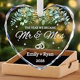 Personalized Wedding Gifts for Couples 2026, Mr Mrs Gifts, Wedding Ornament | Bridal Shower Gifts for Newlywed, Bride, Future Mr &amp; Mrs - Just Married Ornament 2026, First Christmas Married Ornament 2026