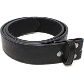 Leather Belt Strap Vintage Distressed Texture 1.5" Wide For Men and Women | With Snaps and Without Buckle