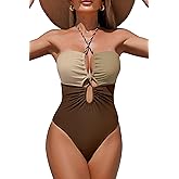 Women's One Piece Swimsuit Tummy Control Bathing Suit Sexy Flattering Cutout Criss Cross Swimwear