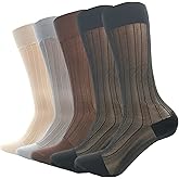 Nanxson 5/10 Pairs Men's Ultra Thin Socks Sheer Casual Sock Dress Socks