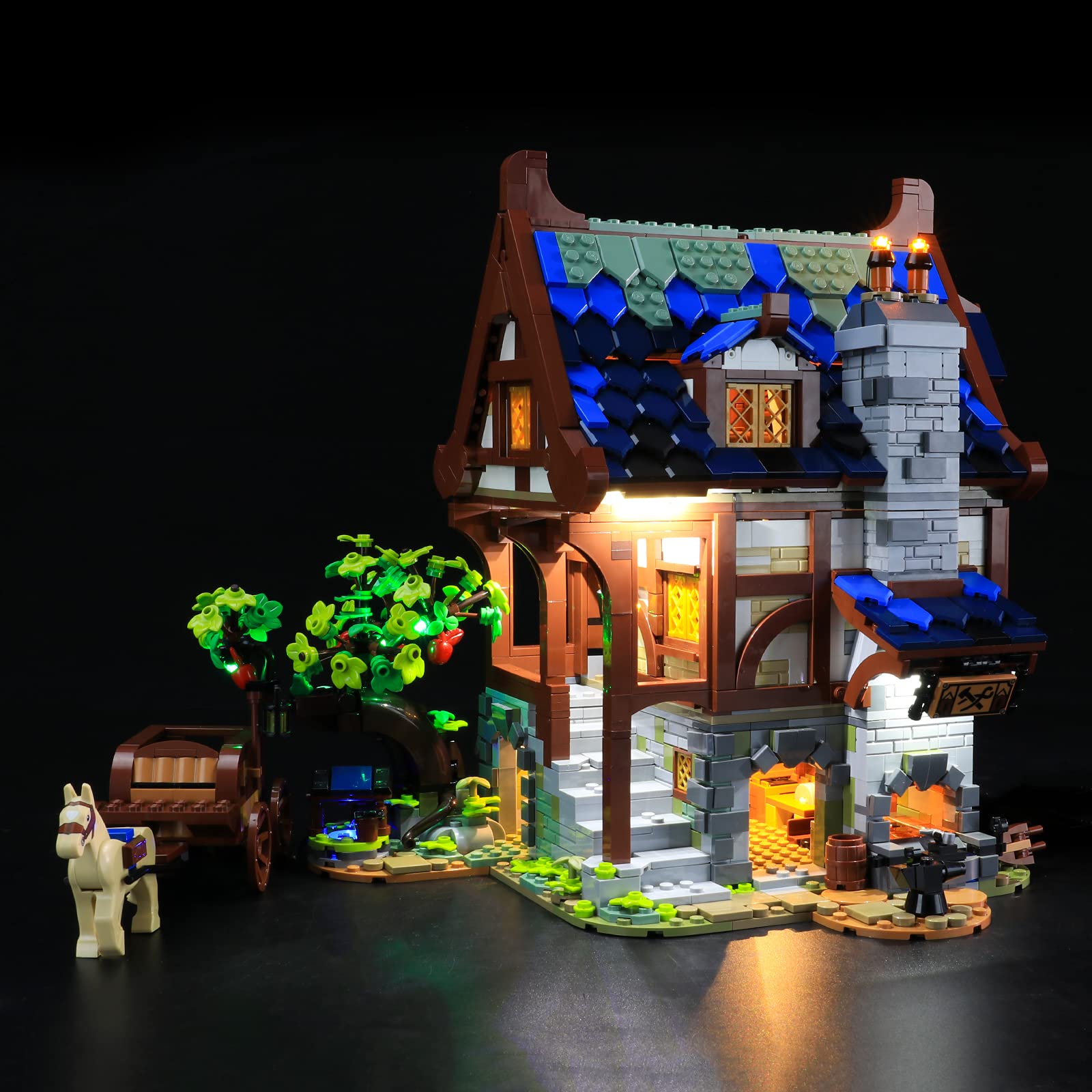 LIGHTAILING Led Light Compatible With Lego 21325 Medieval Blacksmith Building Blocks Model - NOT Included The Model Set