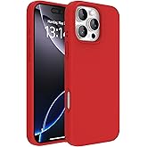 IAIYOXI Designed for iPhone 16 Pro Max 6.9", Premium Liquid Silicone Case with Soft Anti-Scratch Microfiber Lining, Shockproof Protective Slim Phone Case for Men Women Girls, Red