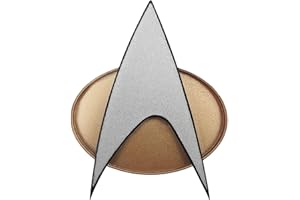 FAMETEK Star Trek The Next Generation Chirping Communicator Badge, TNG ComBadge Non Bluetooth Version, Star Trek Memorabilia, Gifts and Collectibles